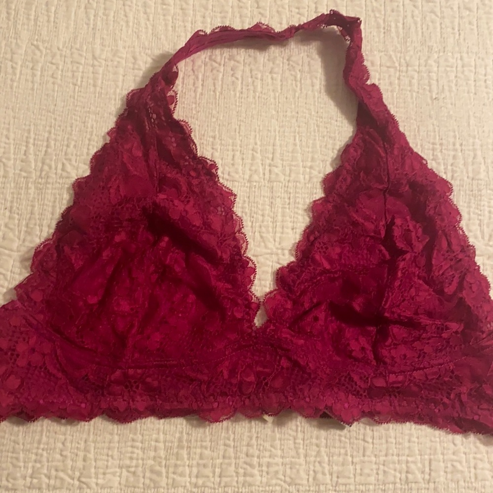Fuchsia lace bralette/ Free People/ L